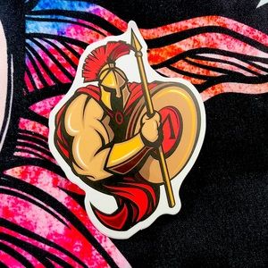 Warrior Single Decor Accent Waterproof Sticker